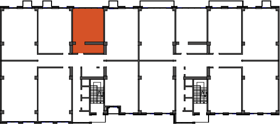location of the building in the complex