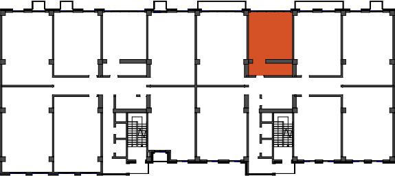 location of the building in the complex