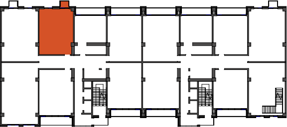 location of the building in the complex