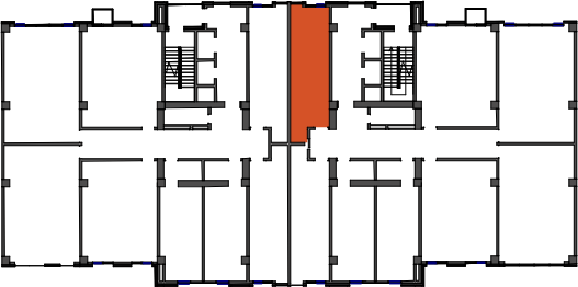 location of the building in the complex