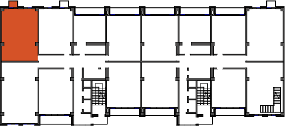 location of the building in the complex