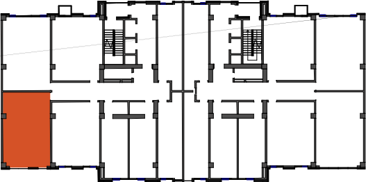 location of the building in the complex