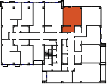 location of the building in the complex