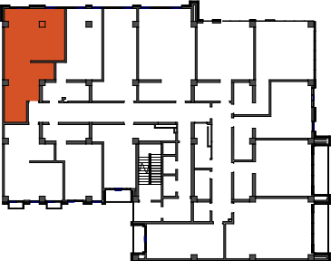 location of the building in the complex