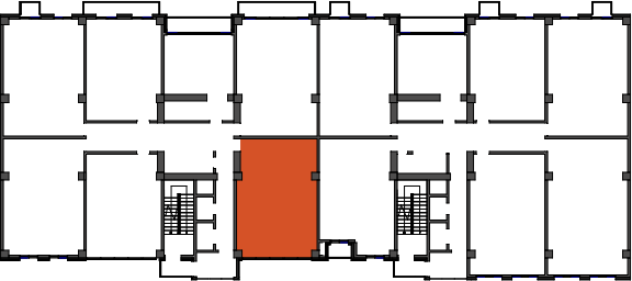 location of the building in the complex