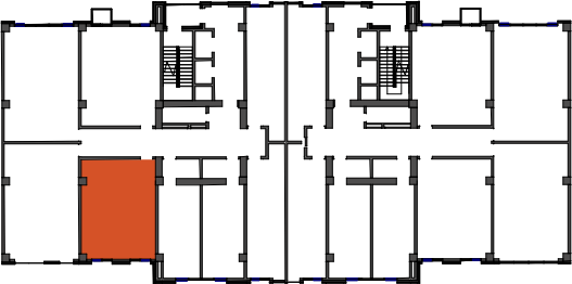 location of the building in the complex