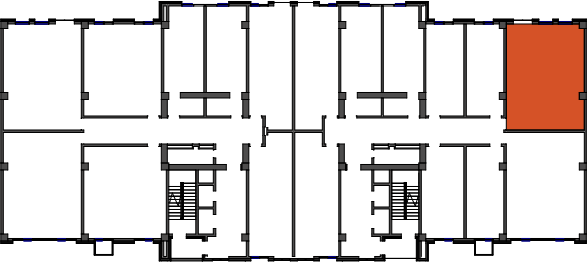 location of the building in the complex