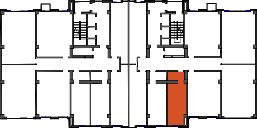 location of the building in the complex
