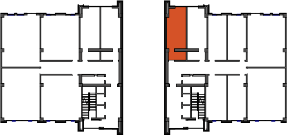 location of the building in the complex