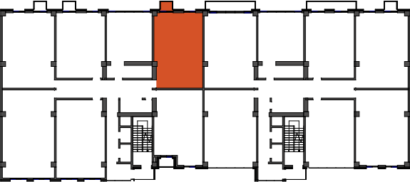 location of the building in the complex