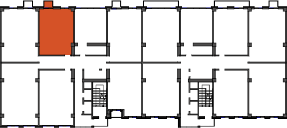 location of the building in the complex
