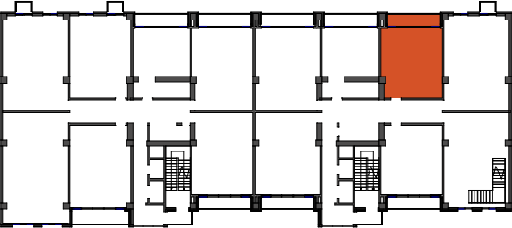 location of the building in the complex