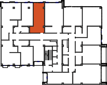 location of the building in the complex