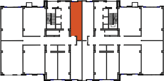 location of the building in the complex
