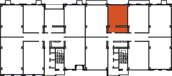 location of the building in the complex