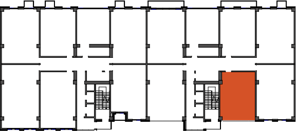 location of the building in the complex