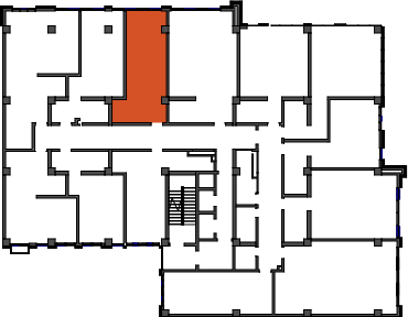 location of the building in the complex