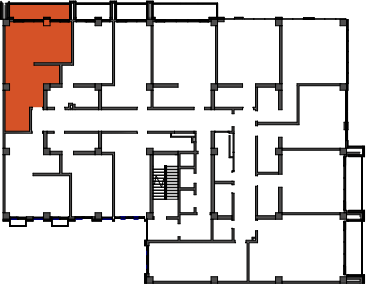 location of the building in the complex