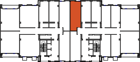 location of the building in the complex