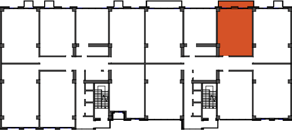 location of the building in the complex