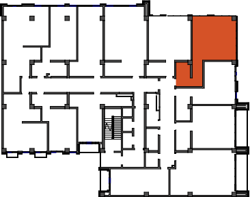 location of the building in the complex