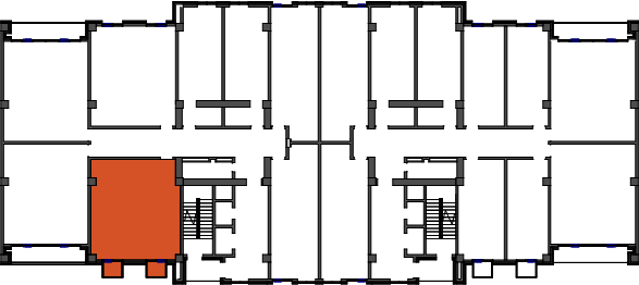 location of the building in the complex