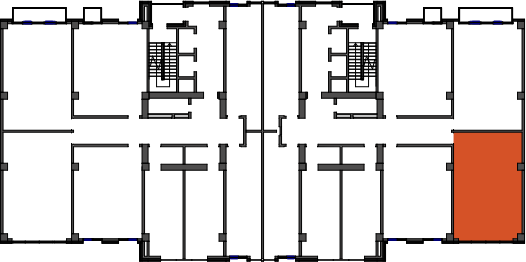 location of the building in the complex
