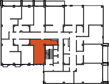 location of the building in the complex
