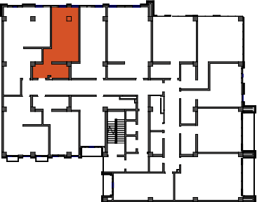 location of the building in the complex