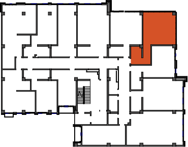 location of the building in the complex
