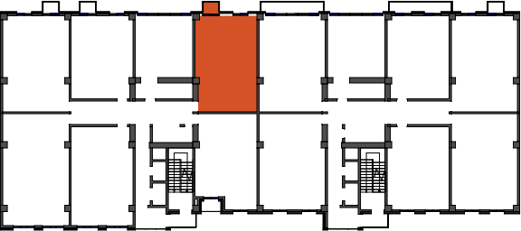 location of the building in the complex