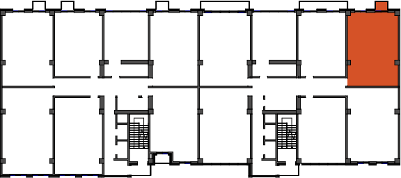 location of the building in the complex