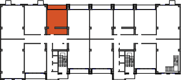 location of the building in the complex
