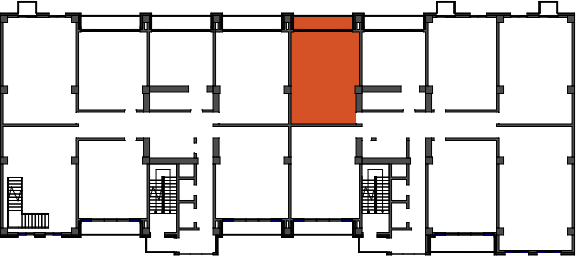 location of the building in the complex