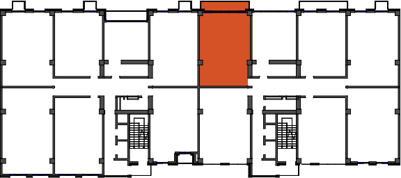 location of the building in the complex