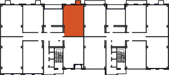 location of the building in the complex