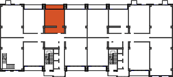 location of the building in the complex