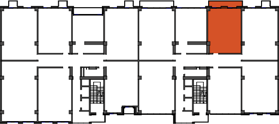 location of the building in the complex