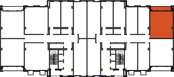 location of the building in the complex