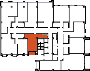location of the building in the complex