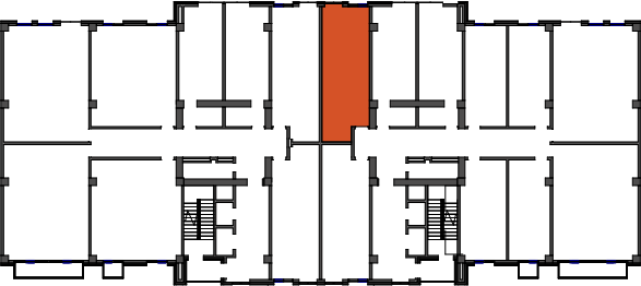location of the building in the complex