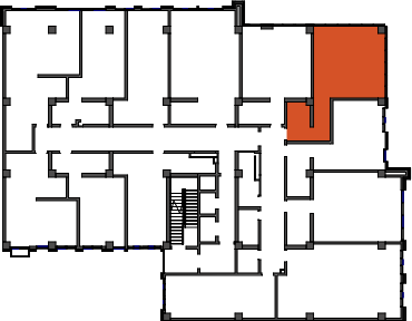 location of the building in the complex