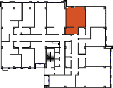 location of the building in the complex