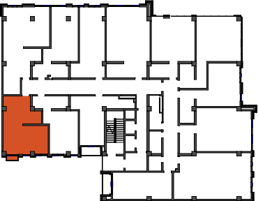 location of the building in the complex