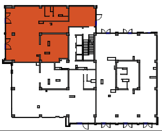 location of the building in the complex