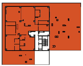 location of the building in the complex