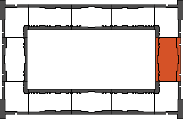 location of the building in the complex