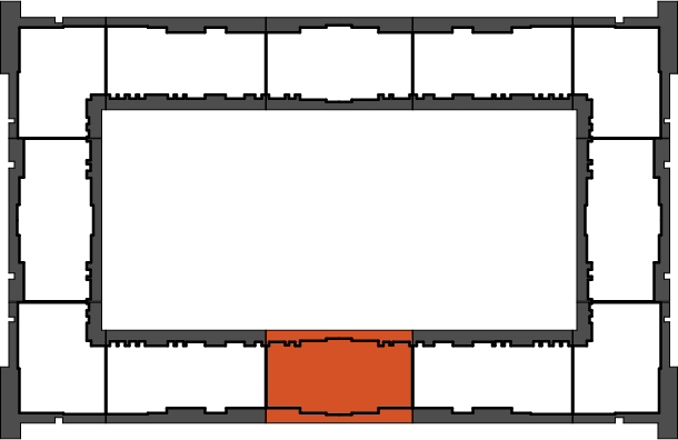location of the building in the complex